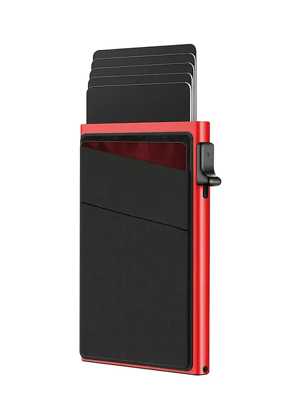 Business Minimalist Simple Style Plain Color RFID Blocking Card Holder As Men's Wallet, Casual Trendy Card Holder with Card S...