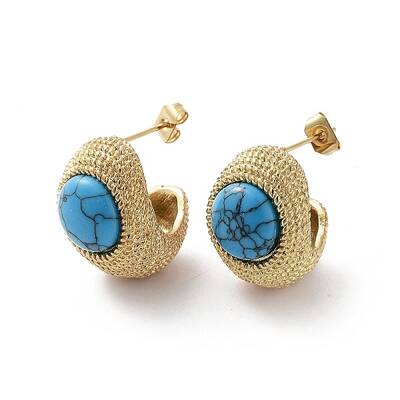 PVD Vacuum Plating 304 Stainless Steel Stud Earrings
