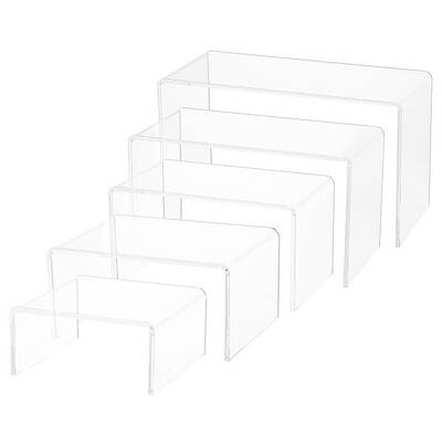 5Pcs 5 Sizes Transparent Acrylic Display Risers