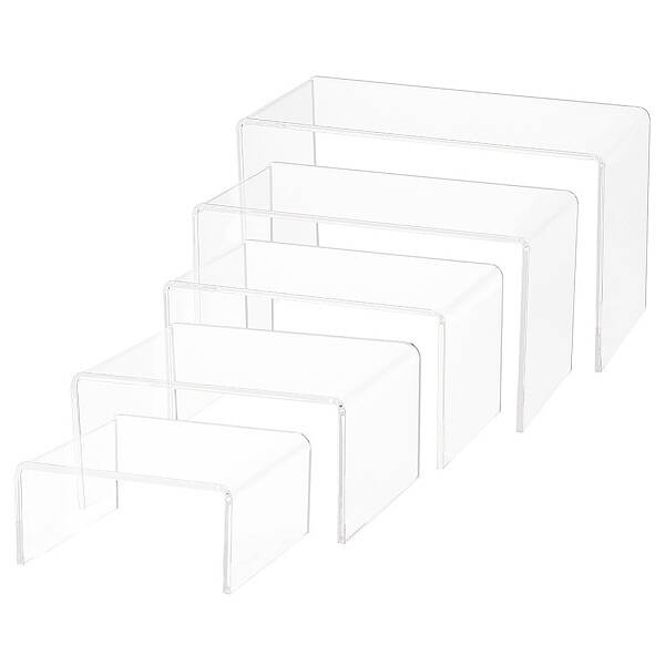 5Pcs 5 Sizes Transparent Acrylic Display Risers