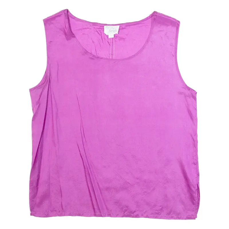 REINE SEIDE Womens Vest Purple Sleeveless Silk M