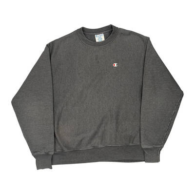 Reverse Weave Champion Sweatshirt - Large Grey Cotton Blend