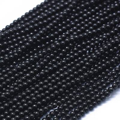 Natural Black Spinel Beads Strands