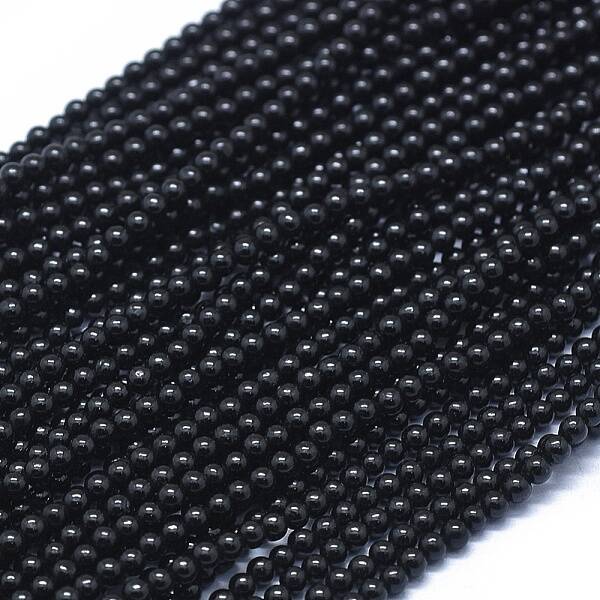 Natural Black Spinel Beads Strands