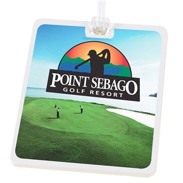 100 Custom Rectangle Golf Tag - 4c Digital Imprint - USA Made