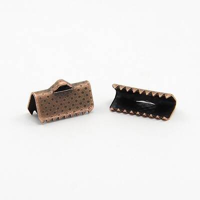 Iron Ribbon Crimp Ends