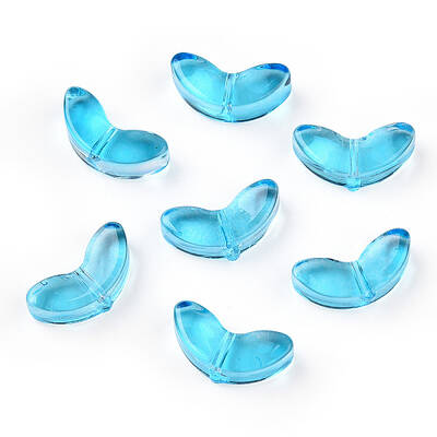 Spray Painted Transparent Glass Beads