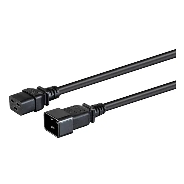 35059 Monoprice Heavy Duty Extension Cord IEC 60320 C20 to IEC 60320 C19 12AWG 20A SJTW 250V Black 6ft