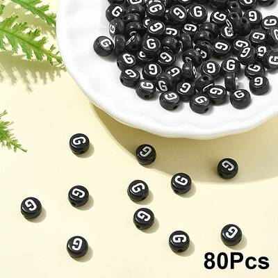 Opaque Acrylic Horizontal Hole Beads