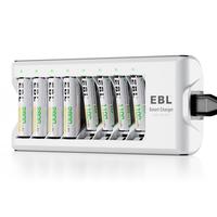 EBL AA AAA Rechargeable Batteries with Upgraded 808 Individual Charger, 1.2V 2800mAh Double A Batteries,Long Lasting Recharer...