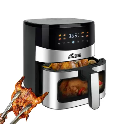 MIRASTON 6.5QT Family-Size Air Fryer, Digital Air Fryer with Visible Window, 8 Cooking Presets, Nontoxic, Dishwasher-Safe Bas...
