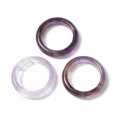 Natural Amethyst Plain Band Ring