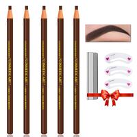 Waterproof Eyebrow Pencil Dark Brown Brow Pencil Set For Marking,Filling and Outlining,Eyebrow Tattoo Makeup Microblading Sup...