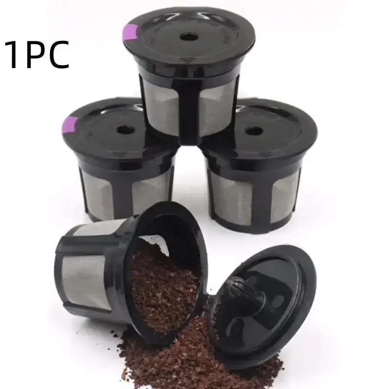 K-cup Coffee Filter, 1 Count Reusable Coffee Capsule Filter with Built-in Lid, Refillable Coffee Pods for Coffee Maker, Mothe...