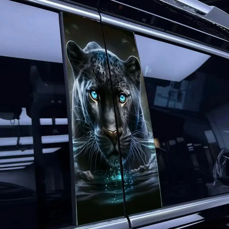 Creative Panther Pattern Sticker, Anti-scratch Decorative Sticker, Car Body Sticker, Car Exterior Accessories for Cars, Tru...