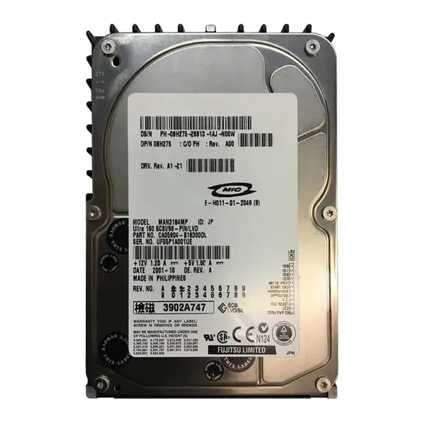 CA05904-B16300DL Fujitsu 18.4GB Ultra-160 SCSI 10K 3.5-inch 8MB Hard Drive
