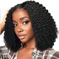 Brazilian Human Hair Lace Front Wigs 8-20 Inch Wigs 6x4 Glueless Deep Wave Bob Wig Human Hair 180% Density Deep Curly Human H...