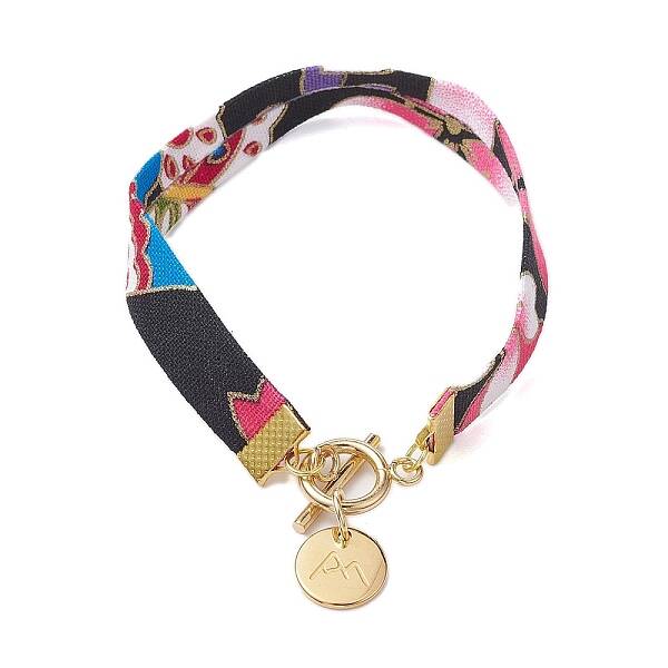 Ethnic Style Polyester Flower Printed Ribbon Bracelets