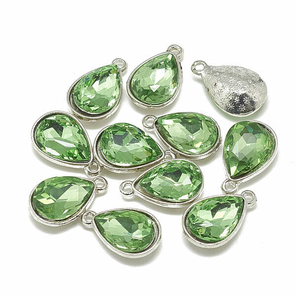 Alloy Glass Charms