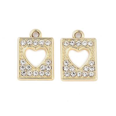 UV Plating Alloy Rhinestone Pendants