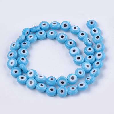 Handmade Evil Eye Lampwork Beads Strands