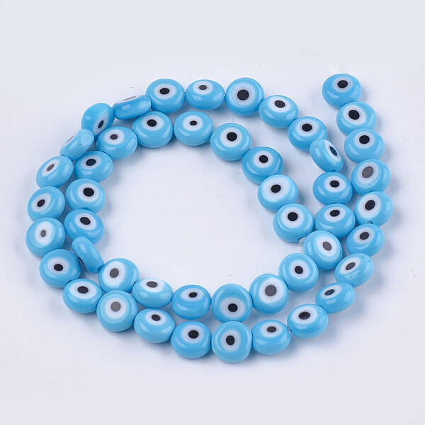 Handmade Evil Eye Lampwork Beads Strands