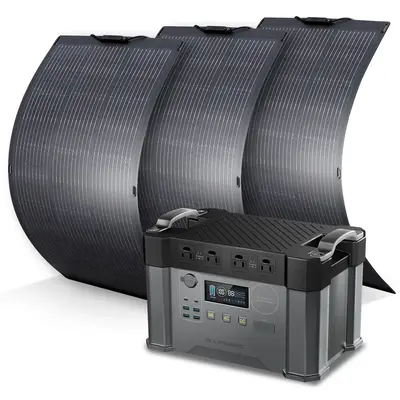 ALLPOWERS 2000W Solar Generator (S2000 + SF100 100W Flexible Solar Panel) S2000 + 3PCS SF100 100W Solar Panel