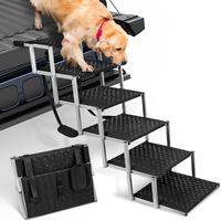 Niubya Dog Ramps for Cars, Portable Folding Dog Stairs for Cars, SUV, Trucks, Lightweight Pet Ramp for Large Dogs with Non-Sl...
