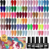 JODSONE Gel Nail Polish kit 60 PCS with 5 Bottles of Base and Glossy Matte Top Coat Soak off Gel Nail Set Suitable for All Se...