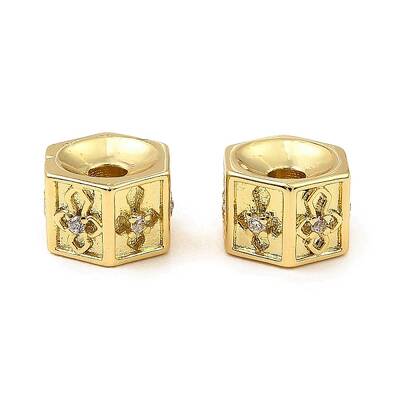 Brass Cubic Zirconia Beads