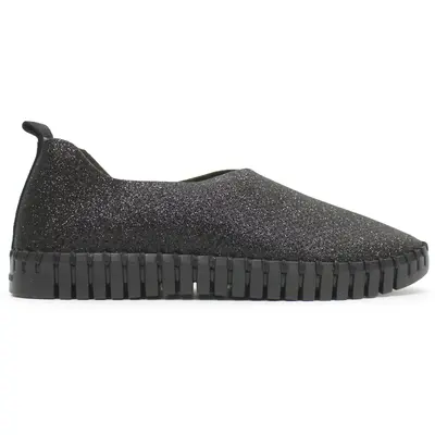 Ilse Jacobsen Tulip 3272GB Textile Women's Slip On Shoes - Black Black - Size:US 8 Women