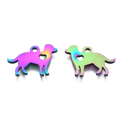 Ion Plating(IP) 304 Stainless Steel Puppy Pendants