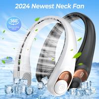 Neck Fan, Protable Personal Fan with LED Display, USB-C Rechargeable, 5200mAh-Battery, 3-Speed Adjustment & Whisper-Quiet Ope...