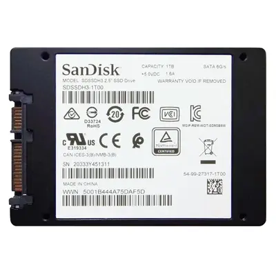 SDSSDH3-1T00 SanDisk Ultra 3D 1TB SATA 6Gb/s 2.5-Inch Solid State Drive