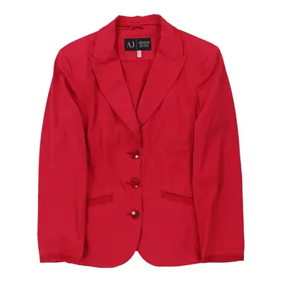 Armani Jeans Blazer - Medium Red Cotton Blend | Size: medium