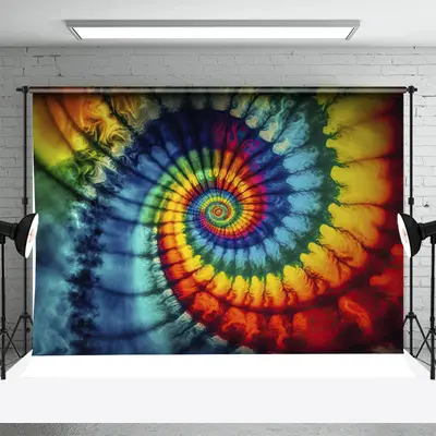 Spiral Rainbow Color Smoke Fine Art Photo Backdrop - Aperturee