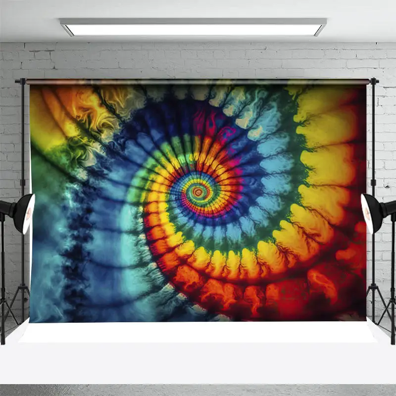 Spiral Rainbow Color Smoke Fine Art Photo Backdrop - Aperturee