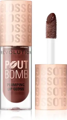 Makeup Revolution Pout Bomb Volumizing Lip Gloss Espresso Cool Nude 4.6 ml