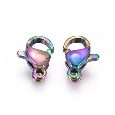 Ion Plating(IP) 304 Stainless Steel Lobster Claw Clasps