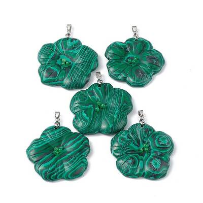Natural Malachite Big Pendants
