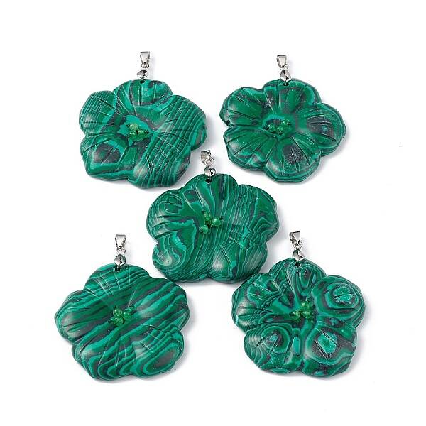 Natural Malachite Big Pendants