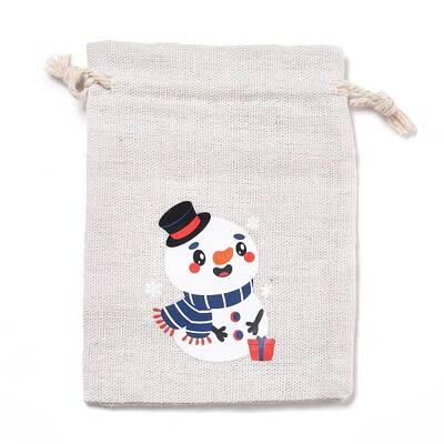 Christmas Cotton Cloth Storage Pouches
