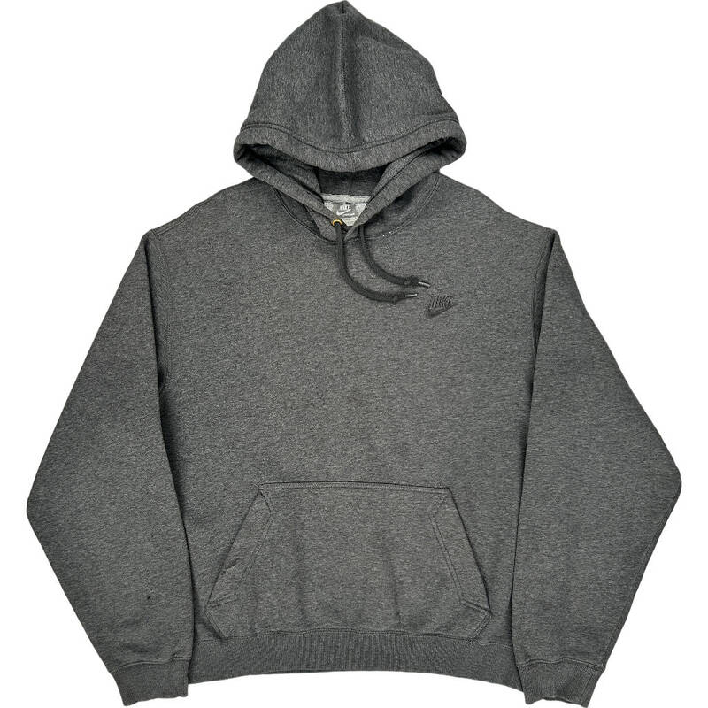 Nike Sportswear Hoodie - Large - Grey Cotton Blend