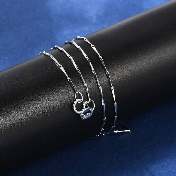 925 Sterling Silver Twisted Bar Link Chain Necklaces