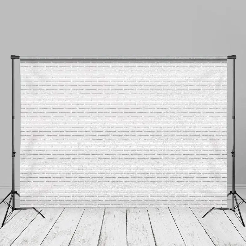 Painted White Brick Wall Photoshoot Studio Backdrop - Aperturee