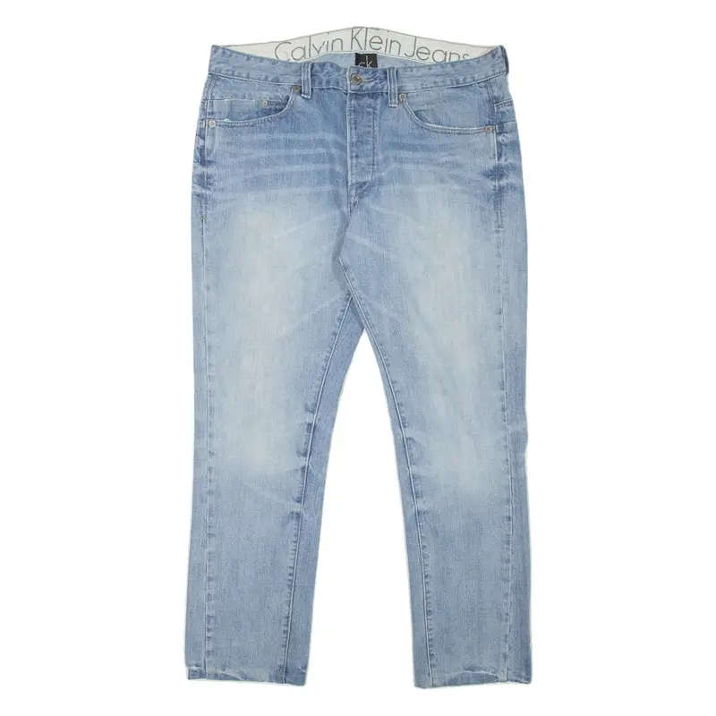 CALVIN KLEIN JEANS Altered Mens Jeans Blue Slim Tapered Stone Wash W32 L27