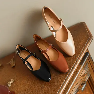 CHIKO Dyani Square Toe Block Heels Mary Jane Shoes
