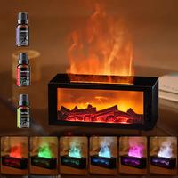 300ml Colorful Fireplace Flame Humidifier Aromatherapy Diffuser with Remote and Timer for Home and Office fire diffuser aroma...