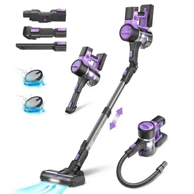 [LaborDay]INSE S10X Cordless Vacuum,9-in1 Stick Vacuum with 26Kpa 350W Suction,Rechargeable Vacuum Cleaners,Household Vacuum ...