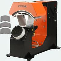 VEVOR 3-in-1 Auto Hat Heat Press with 3pcs Interchangeable Platens(6.6\